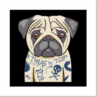 Tattooed Pug Posters and Art